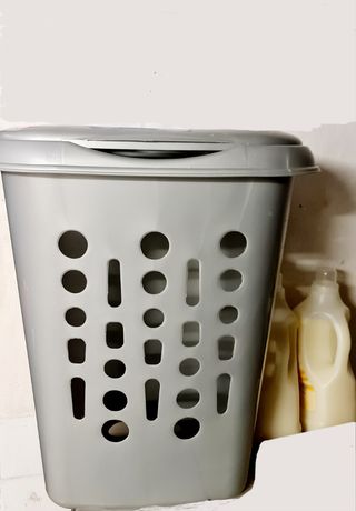 Cesta ropa - Gris plástico