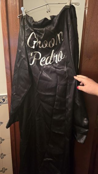 Robe Noivo com gravação de nome "Pedro"