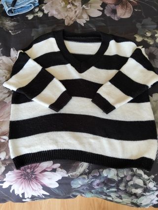 Jersey rayas blanco-negro