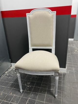 Sillas comedor decapadas madera de caoba.