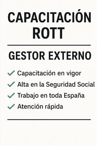 Capacitación ROTT Gestor Externo