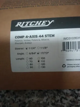 Potencia Ritchey Comp 31.8mm