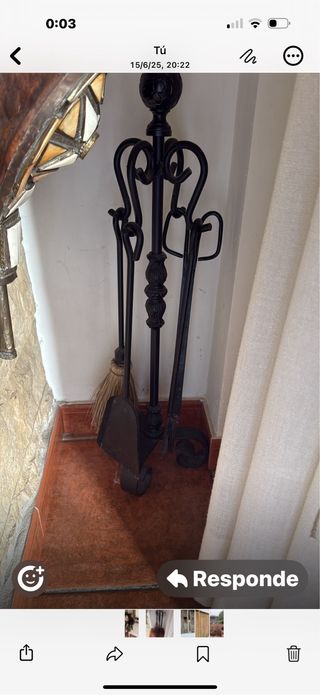 Juego herramientas chimenea