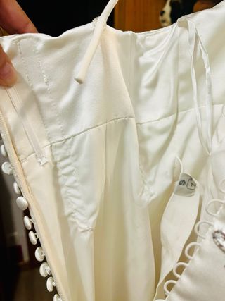 Vestido novia satén blanco Aire de Rosa Clará 2012