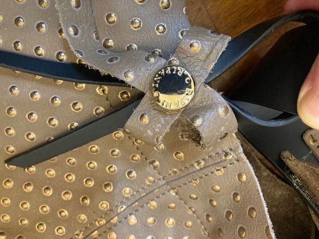 Borsa a spalla Ripani - Marrone/Oro. Ecopelle