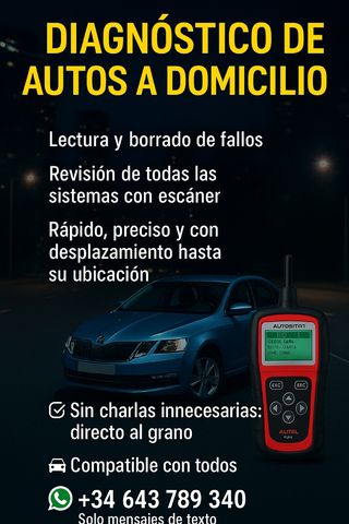 DIAGNÓSTICO DE COCHE
A DOMICILIO