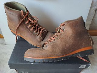 Botas SERVAL serraje montaña CUERO marrón 39 TOP!!