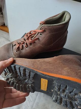 Botas SERVAL serraje montaña CUERO marrón 39 TOP!!