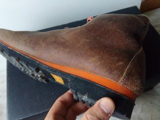 Botas SERVAL serraje montaña CUERO marrón 39 TOP!!