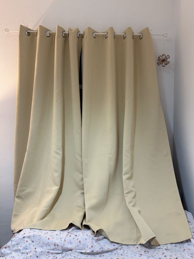 Cortinas beige -  2 Piezas 117X137