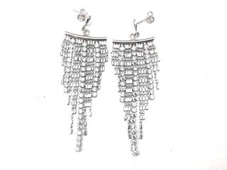 pendientes plata 925mm con piedra con circonita