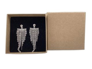 pendientes plata 925mm con piedra con circonita