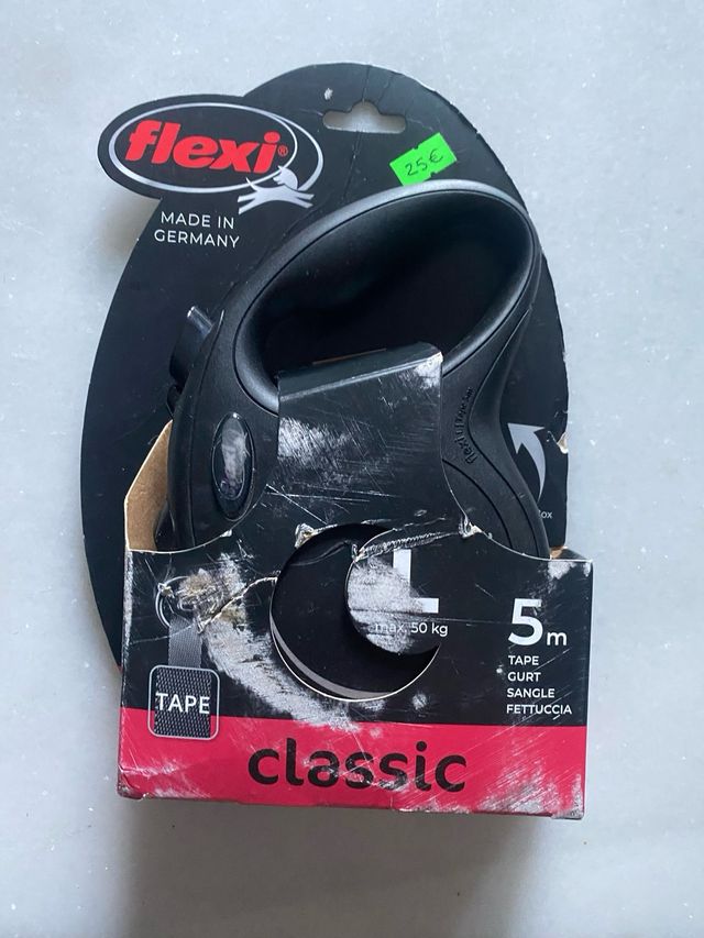 Flexi Classic NUEVA - Correa extensible negra 5m