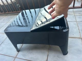 Mesa auxiliar color negro para exterior 58x48x30