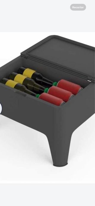 Mesa auxiliar color negro para exterior 58x48x30