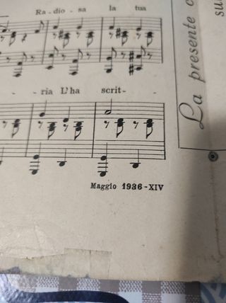 Spartito Italia Imperiale - Carlo de Renzis 1936