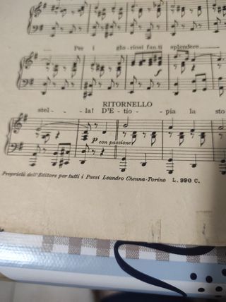 Spartito Italia Imperiale - Carlo de Renzis 1936