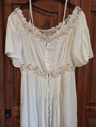 Vestido blanco Zara - Largo