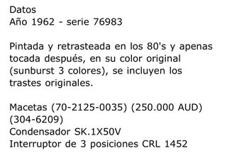 Fender stratocaster 1962 original