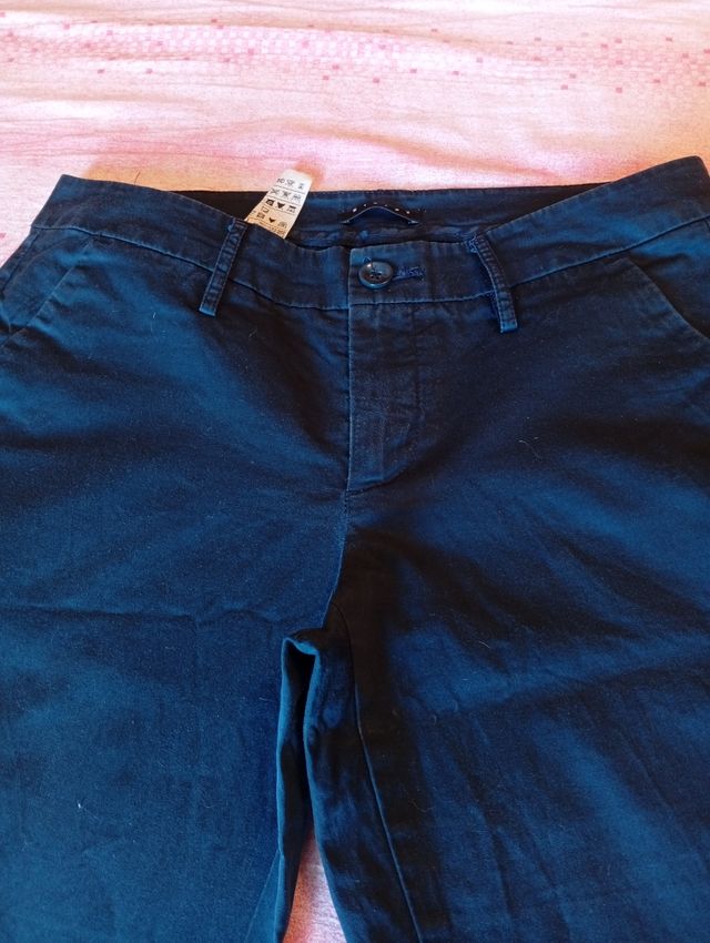 Pantalón mujer Sisley azul talla L (40) de segunda mano por EUR