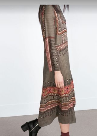 Vestido Zara étnico multicolor