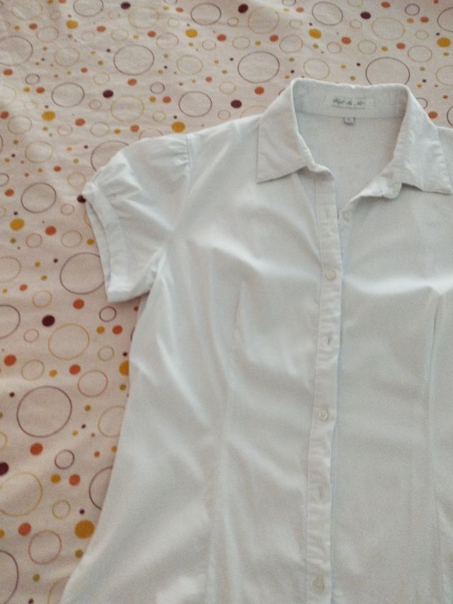 Camisa blanca mujer XL talla más bien L