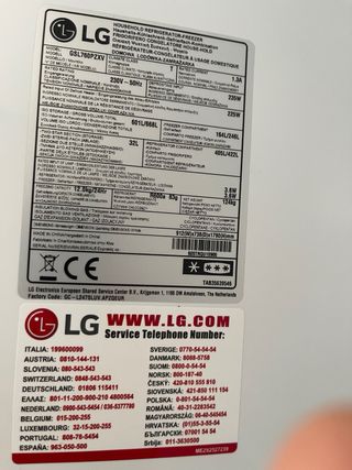 Refrigerador americano LG - acero inoxidable