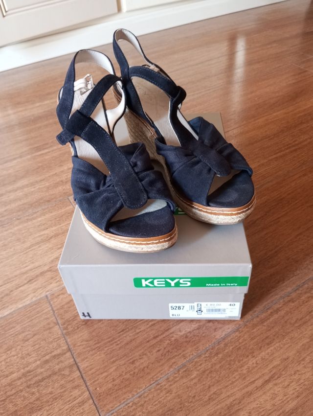 Sandali Zeppa Keys 40 Blu
