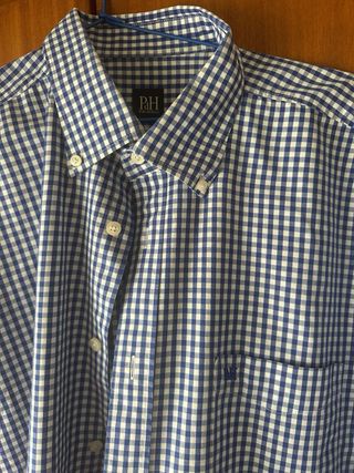 Camisa Pedro del Hierro - cuadros azul y blanco