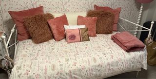 Cama diván forja blanca 105cm