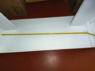 Chimenea decorativa blanca de madera