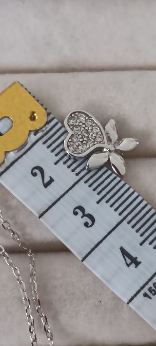 Pendientes corazón plata zirconias