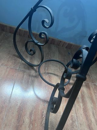 Mesita auxiliar forja negra