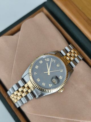Rolex Oyster Datejust esfera rara anagrama Rolex.