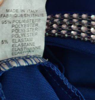 Vestido fiesta azul electrico pendientes brillante