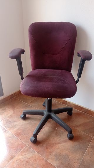 Silla oficina giratoria granate