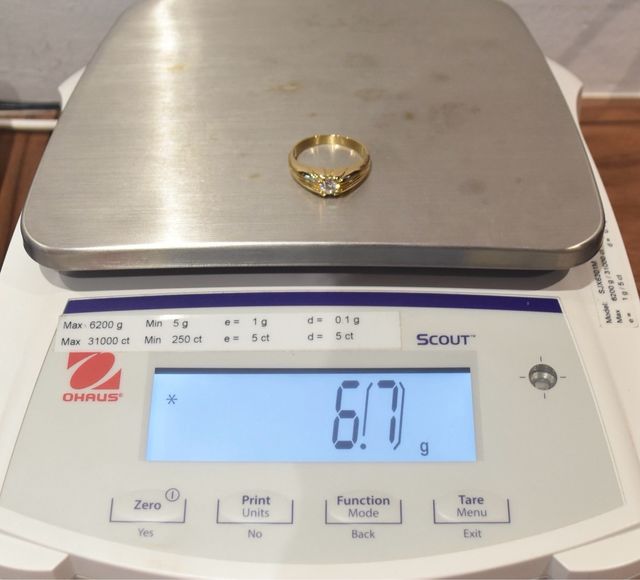 SOLITARIO DE ORO 18K/6.7Gr