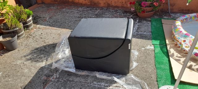 Puff sillón tumbona negro