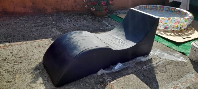 Puff sillón tumbona negro