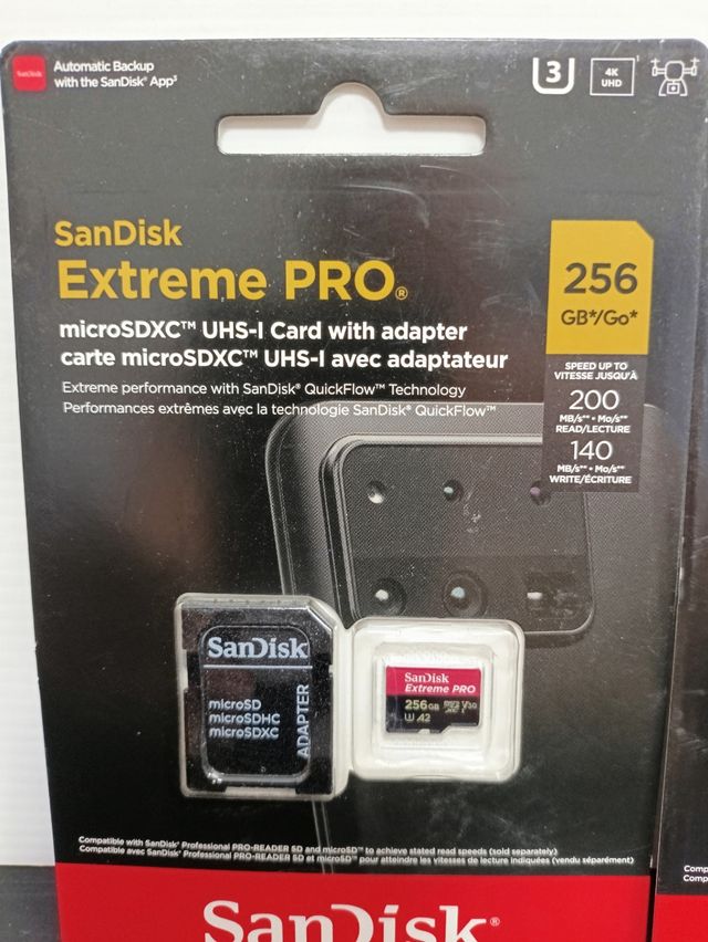 2tarjetas microSDXC SanDisk Extreme PRO 256GB