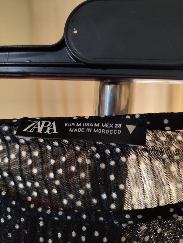 Vestido Zara lunares negro - M.  ENVIO EN 24 Oras