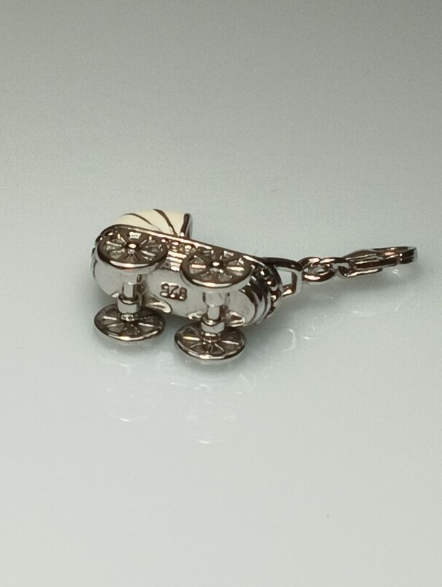 Charm Cochecito Bebé Plata 925