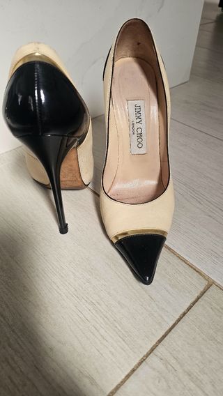 Stilettos Jimmy Choo beige-negro