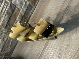 Nave veliero corno vintage ottone