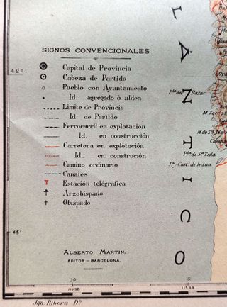 1902 -Pontevedra antiguo mapa de la provincia