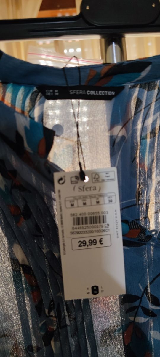 Vestido Spera Collection M azul estampado