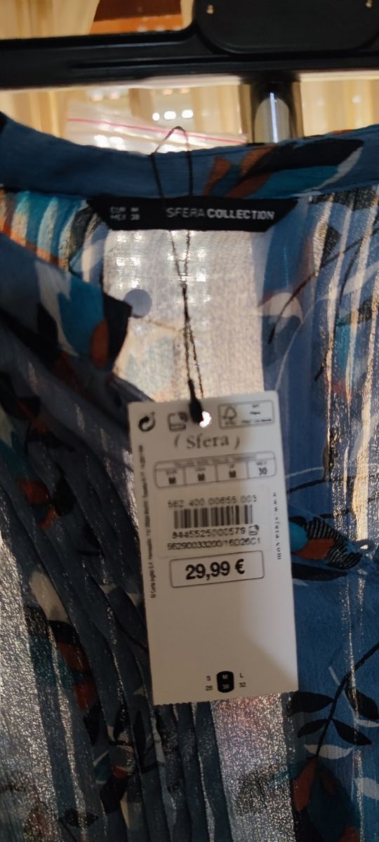 Vestido Spera Collection M azul estampado