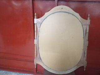 Espejo ovalado vintage madera