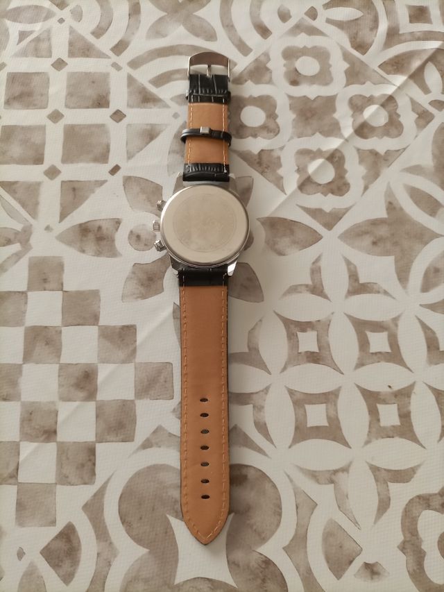 Orologio uomo- nero, argento