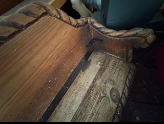 Banco madera tallado mejicano